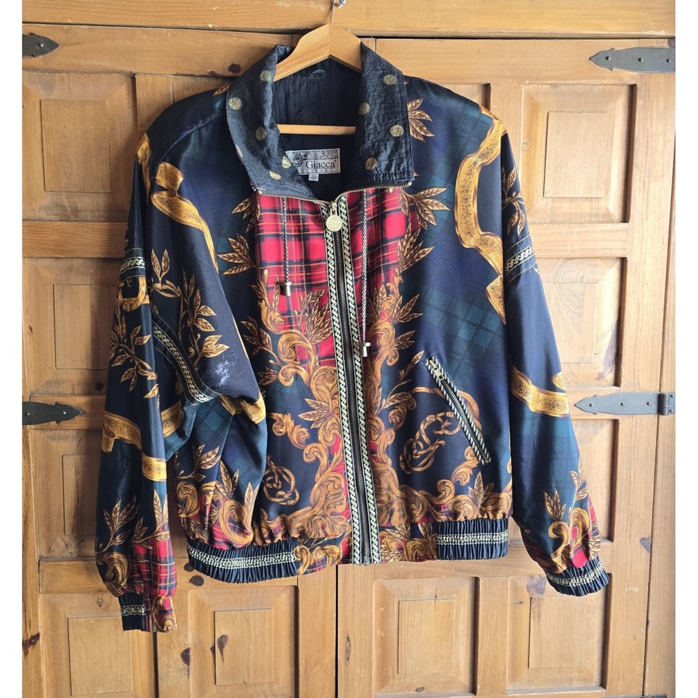 Giacca Sport Large Jacket coat 1980s RARE Windbreaker bomber Unique Design